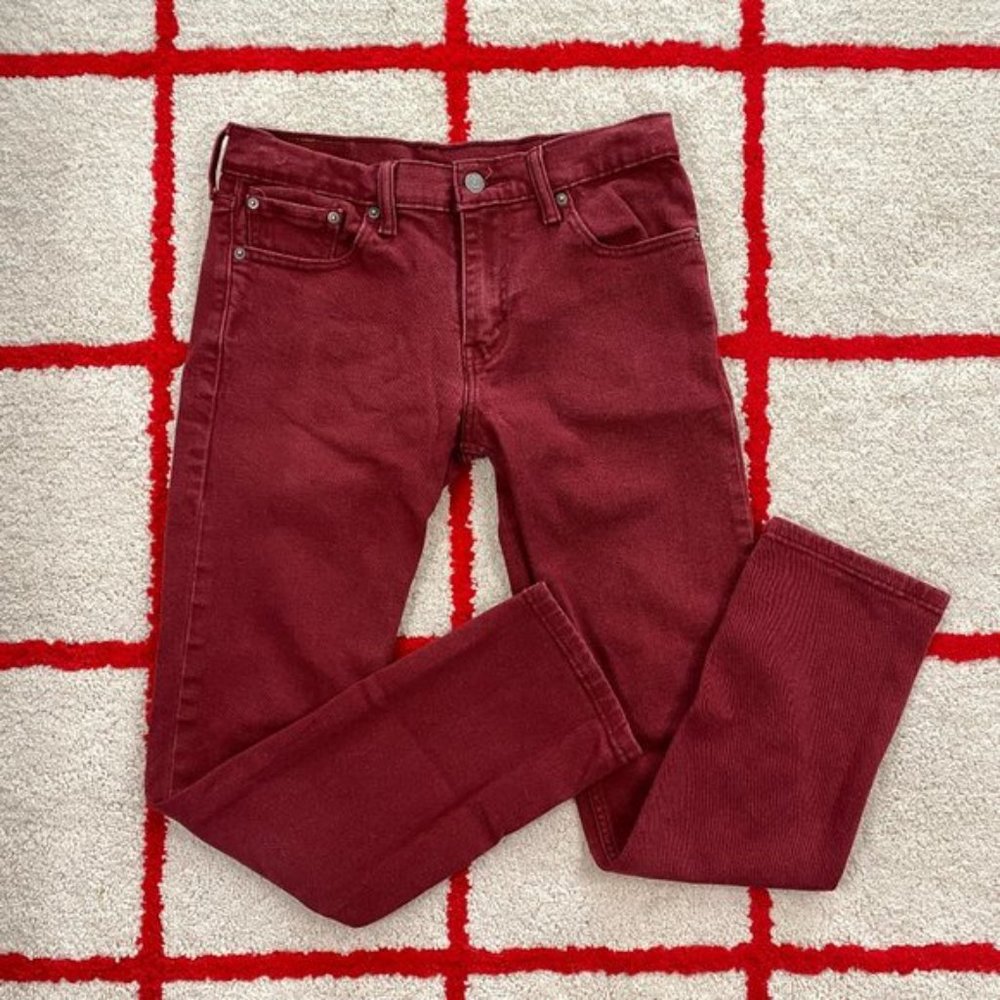 Men's Levi's 511 Classic Straight Leg Red White Tab Premium Denim Jeans - Picture 2 of 10